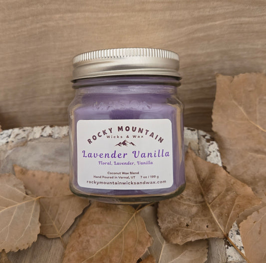 Lavender Vanilla Scented Candle | Hand-Poured by Rocky Mountain Wicks & Wax